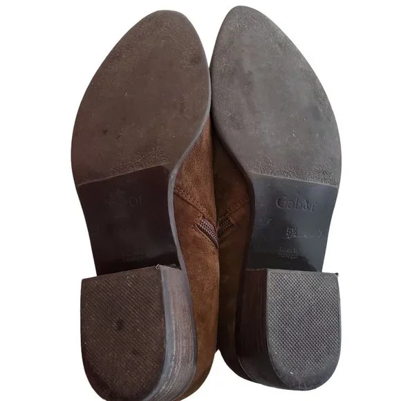 Gabor Suede Zipper Ankle Boots - Picture 7 of 10